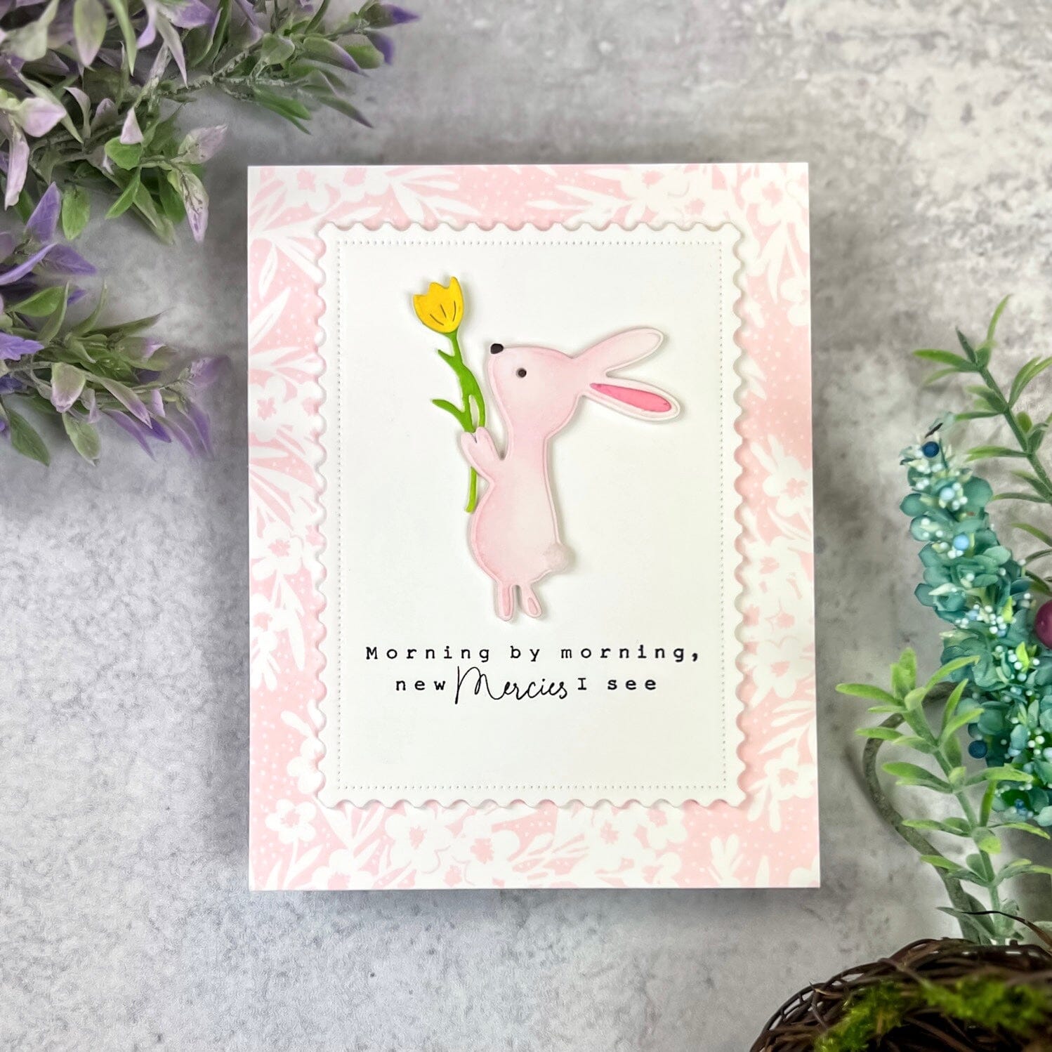 Spring Meadow Background Stamp