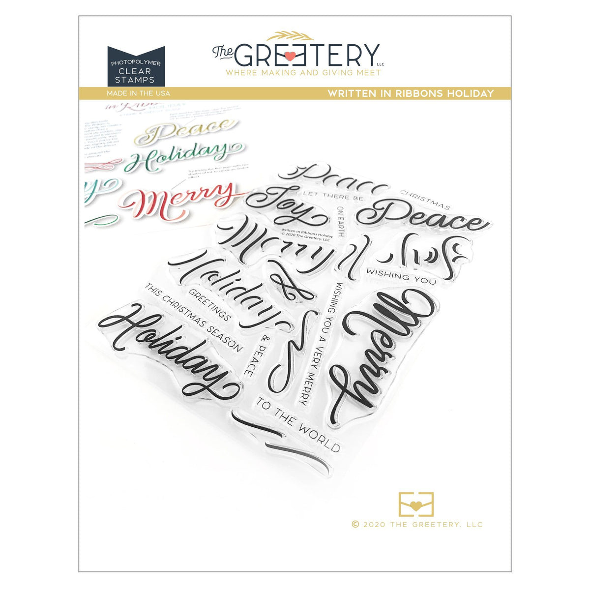 Written in Ribbons Holiday Stamp Set – The Greetery